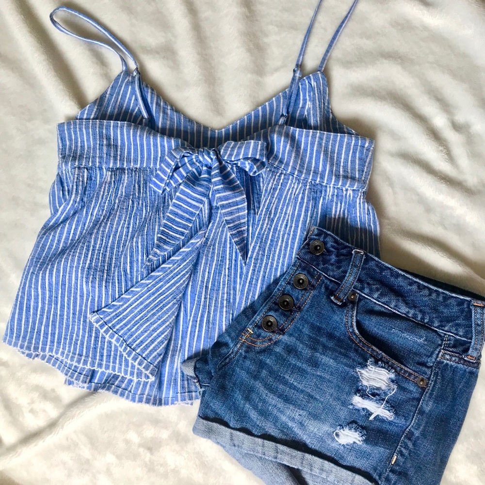 Abercrombie Tie-Back Striped Cami